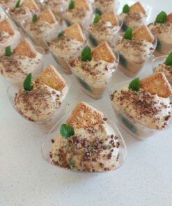 peppermint crisp fridge tart dessert cups