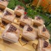 chocolate mousse mini dessert cups with mini chocolate decoration