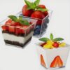 Empty Dessert Cups- Square Empty dessert cups square shape
