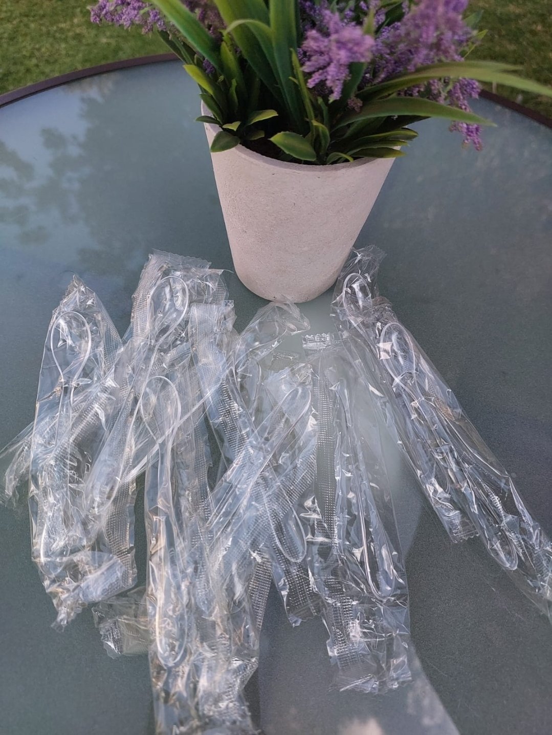 2025/04/1001406910.jpg Individually wrapped disposable dessert spoons